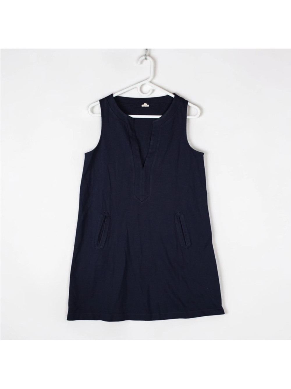 J.Crew Cotton Knit Interlock Michelle Shift Dress Women's Small Navy Blue